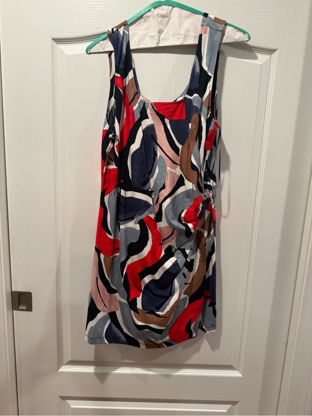 NIC+ZOE Sleeveless Mini Dress in Red, Navy, Brown & Light Pink
